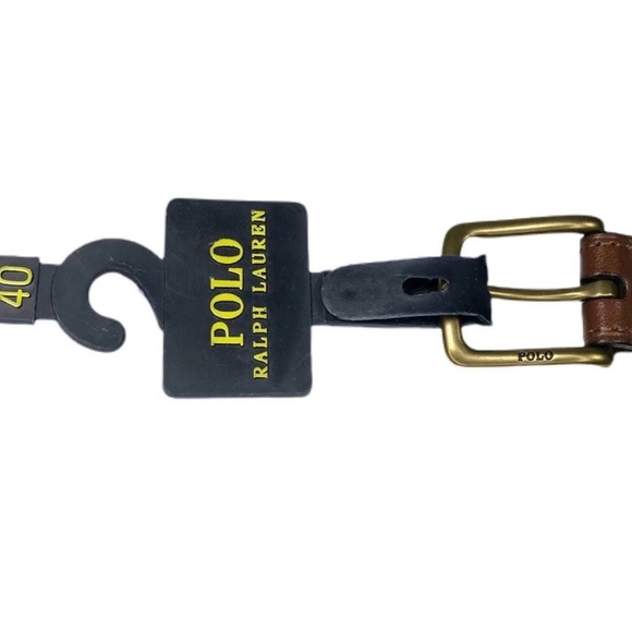 Polo Ralph Lauren Striped Logo Crest Belt 40 - Picture 8 of 10